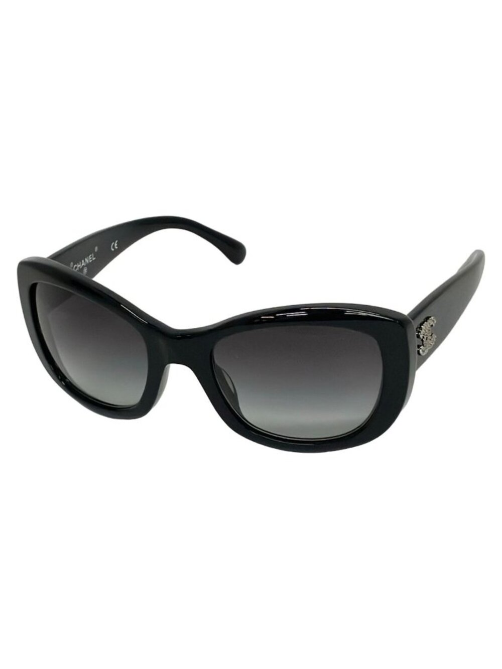 Chanel Sunglasses Black CC Logo Eyewear